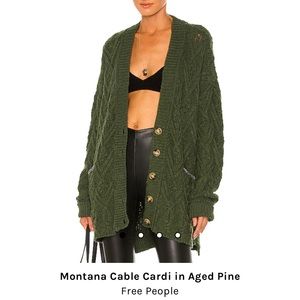 Free People Montana Cable Cardi XS